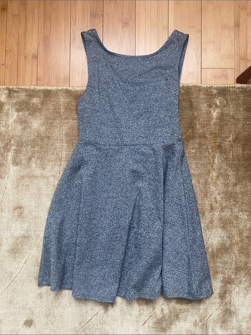 H&M Gray Knit Fit-and-Flare Dress